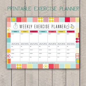 Printable Fitness Organiser, Gym Diary, Weekly Exercise Planner, Printable Habit Tracker, Workout Tracker, image 2