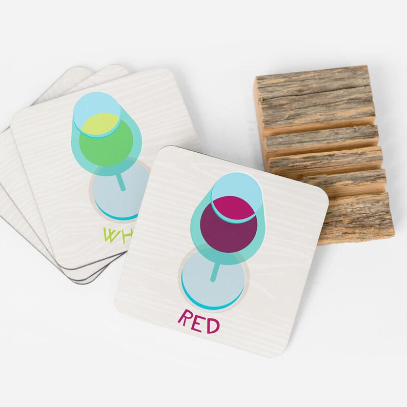 Wine Gift Modern Coasters Drinks Mats Wine Coasters Wooden Coasters Wine Lovers Gift Coaster Set Wine O/'Clock Wine Bar Coasters