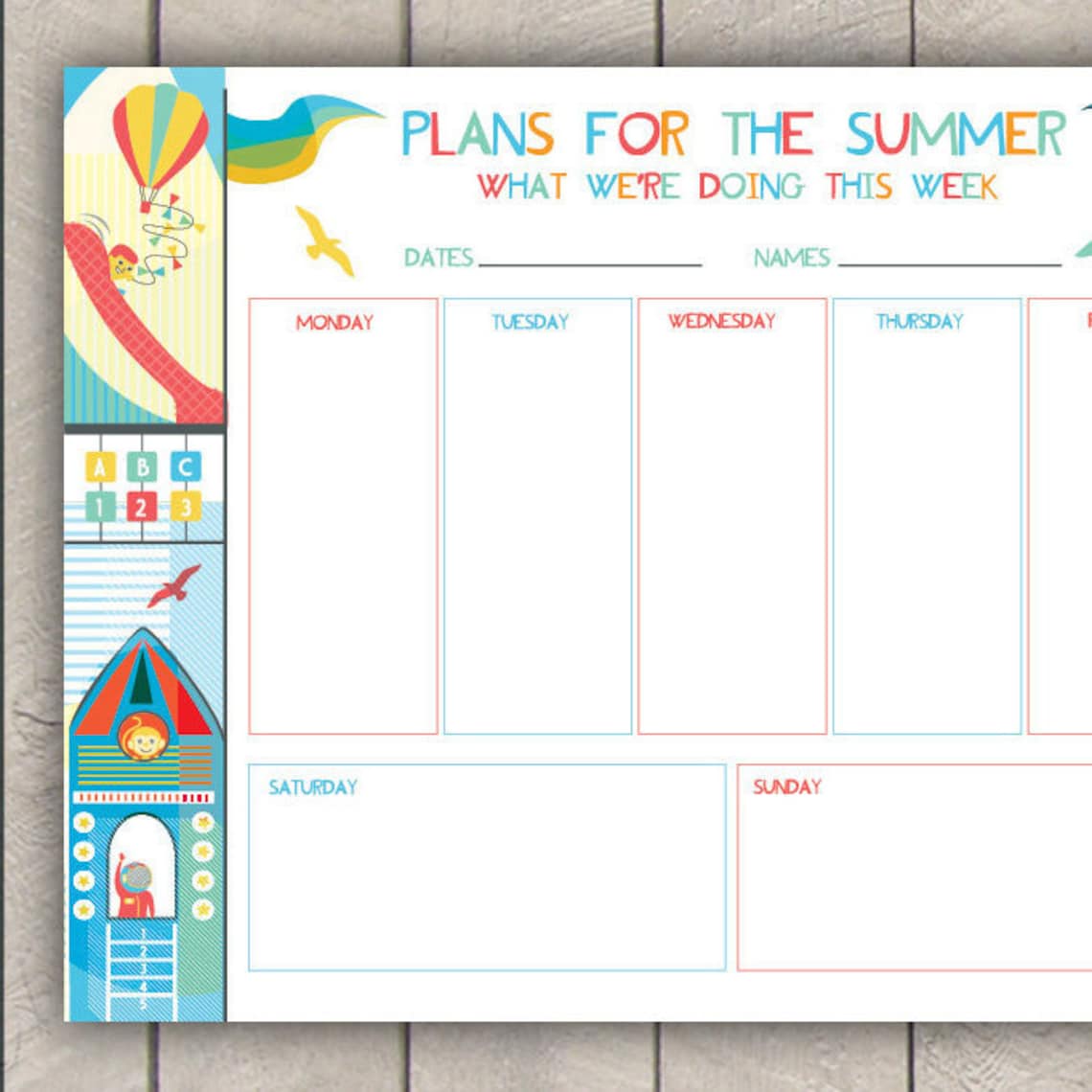 summer-holiday-planner-printable-planner-kids-planner-etsy-uk