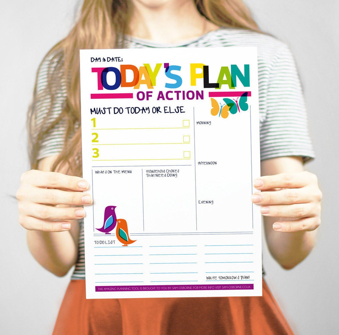 Printable Planner, Daily to Do List, Family Organiser, Daily Planner ...