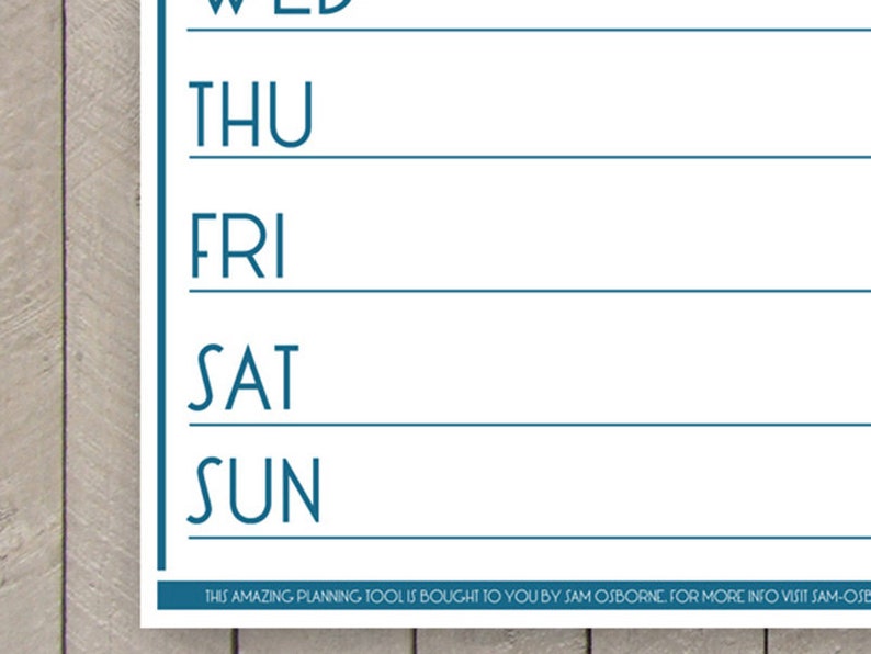 Printable Menu Planner Weekly Food Family Organizer Chart image 4