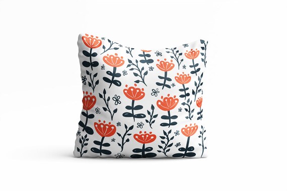 Chair Cushion Decorative Cushion Floral Letter G Watercolor Flower Throw Pillow