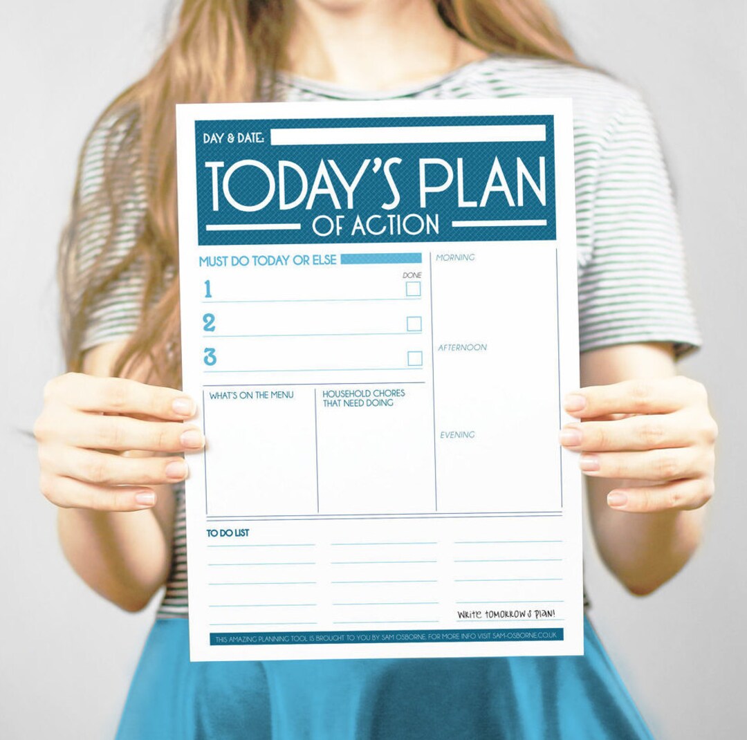 Printable Daily Productivity Planner, to Do List, Printable Planner ...