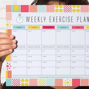 Printable Fitness Organiser, Gym Diary, Weekly Exercise Planner, Printable Habit Tracker, Workout Tracker, image 6