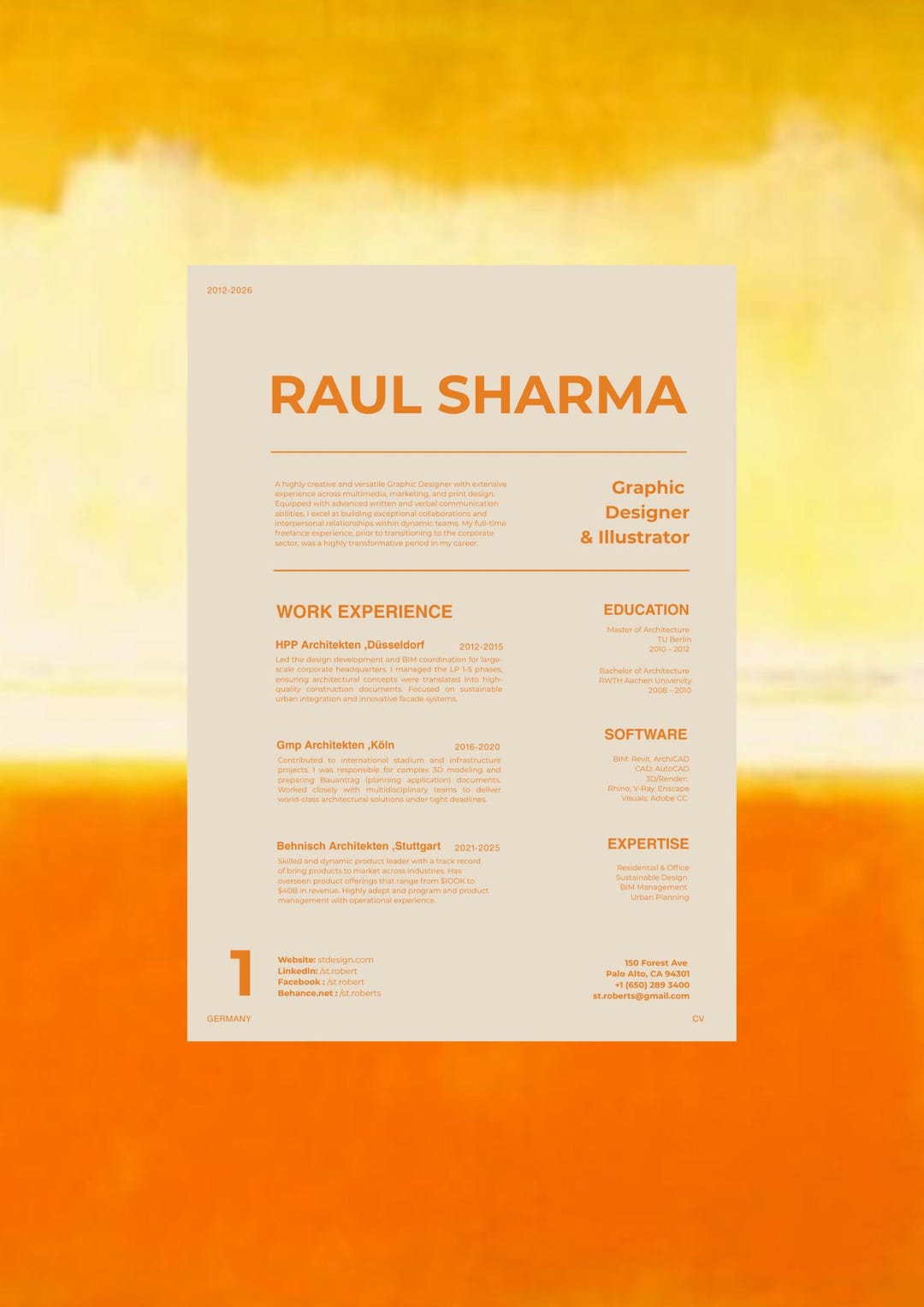 Minimalist Resume Template for Canva, Clean Professional CV Design ...