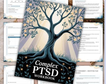 Quaderno di lavoro sulla terapia del disturbo da stress post-traumatico complesso in formato PDF | Piano per il disturbo da stress post-traumatico complesso | Diario di guarigione EMDR per il disturbo da stress post-traumatico complesso | Download digitale di schede di lavoro per il recupero dal disturbo da stress post-traumatico complesso