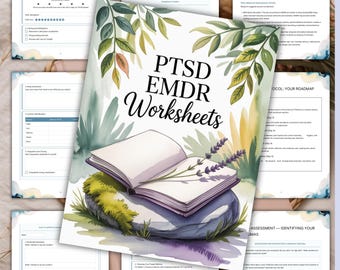 Quaderno di lavoro sul trauma da PTSD | Schede di lavoro EMDR in formato PDF | Quaderno di lavoro sul recupero dal trauma | Terapia complessa per PTSD | Download immediato