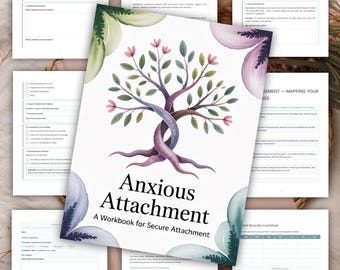 Cuaderno de trabajo sobre el apego ansioso | Terapia de apego seguro | Sanación de la ansiedad por apego (PDF imprimible) | Diario de descarga digital