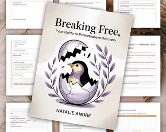 Self Compassion Workbook | Breaking Free From Perfectionism | Burnout Recovery Worksheet | Achievement Anxiety Healing