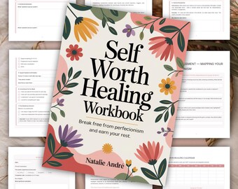 Werkboek voor het helen van je zelfwaardering | Herstel van perfectionisme, heling van je innerlijke kind, herstel van burn-out, printbare PDF-download