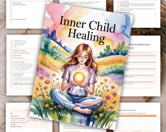 Hoja de trabajo para la sanación del niño interior | Cuaderno de trabajo de autocompasión para superar el trauma | Descarga digital en PDF imprimible | Diario de recuperación de heridas infantiles