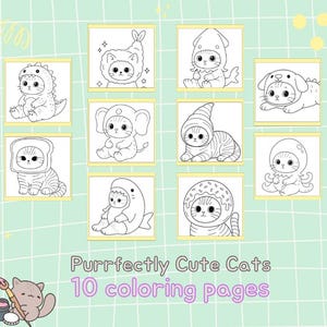 Purrfectly Cute Cats Coloring Pages
