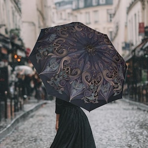Art Nouveau Umbrella – Elegant Gothic Rain Parasol