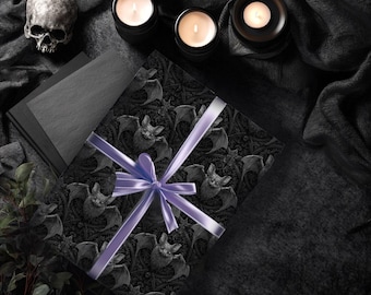 Gothic Bat Wrapping Paper – Dark Victorian Gift Wrap