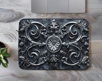 Gothic Ironwork Laptop Sleeve – Ornamental Dark Academia Protective Case