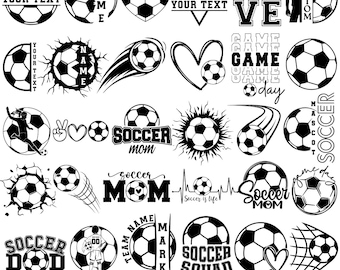 Soccer Svg Bundle, Soccer Ball Svg, Soccer Ball Monogram Svg, Soccer Team Svg, Soccer Player SVG, Football SVG Bundle, Soccer Ball Clip Art