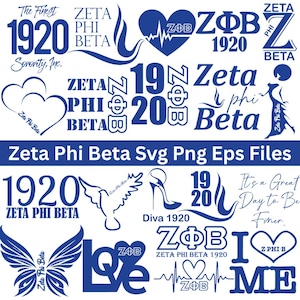 Zeta Phi Beta SVG, ZPB heart dove cut file, 1920 sign, 1920 Zeta Phi Beta Sign Svg, Sorority Svg, Zeta Png, Silhouete, Zeta Phi Beta Bundle