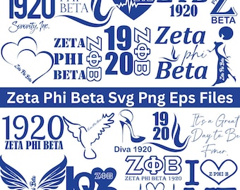 Zeta Phi Beta SVG Bundle: Heart Dove Cut File, Sorority Graphics (Digital Files)