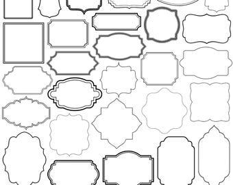 Classic Frames Svg Bundle, Labels Svg Png, Label Borders Svg, Decorative Frames, Label Frames Clipart, Banners Svg, Decorative Label Borders