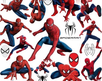 Spiderman PNG Bundle, Superhero Clipart, Spiderman Head File
