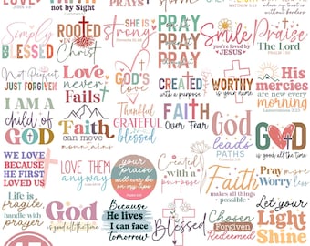 Boho Christian SVG PNG Bundle, Bible Verse, Faith Design
