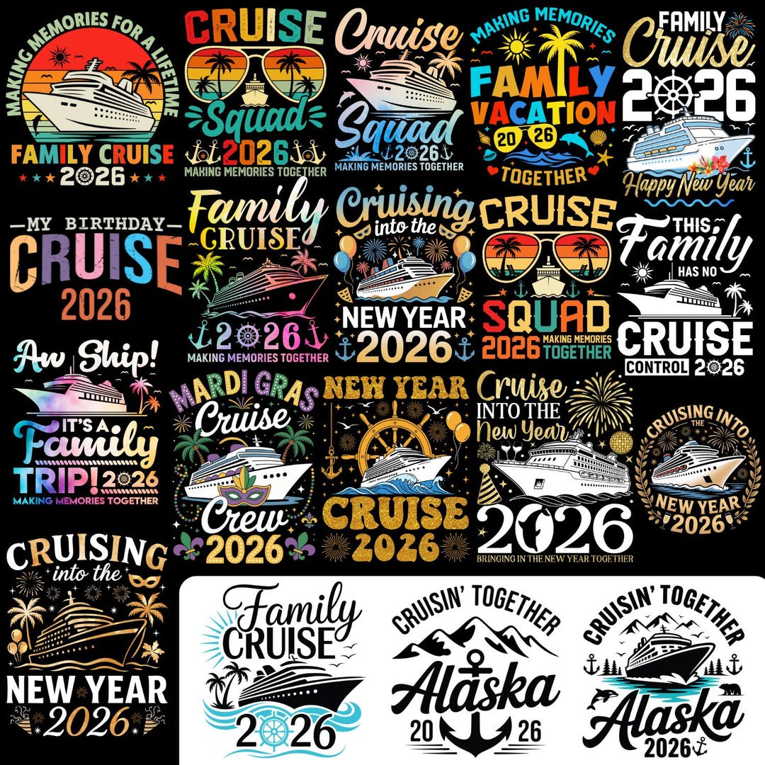 Family Cruise 2026 PNG Bundle, Vacation Shirts (digital Download) - Etsy