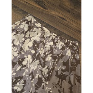 Jupe à fleurs 100 % soie Adrianna Papell 14P marron blanc Y2K vintage Midi image 2