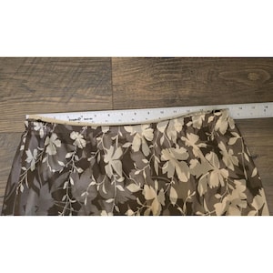 Jupe à fleurs 100 % soie Adrianna Papell 14P marron blanc Y2K vintage Midi image 7