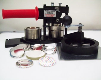 1-3/4" Tecre Button Maker Machine, Rotary Cutter, 250 Pin Back Parts