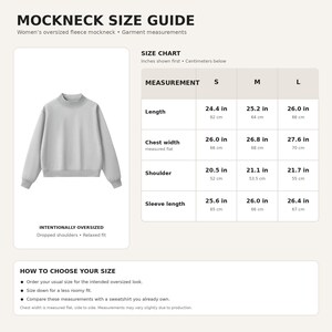 Buffalo New York Mockneck Sweatshirt | Women's Heavyweight Cotton Fleece Pullover | Oversized Fit bild 2