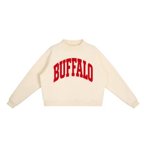Buffalo New York Mockneck Sweatshirt | Women's Heavyweight Cotton Fleece Pullover | Oversized Fit bild 8