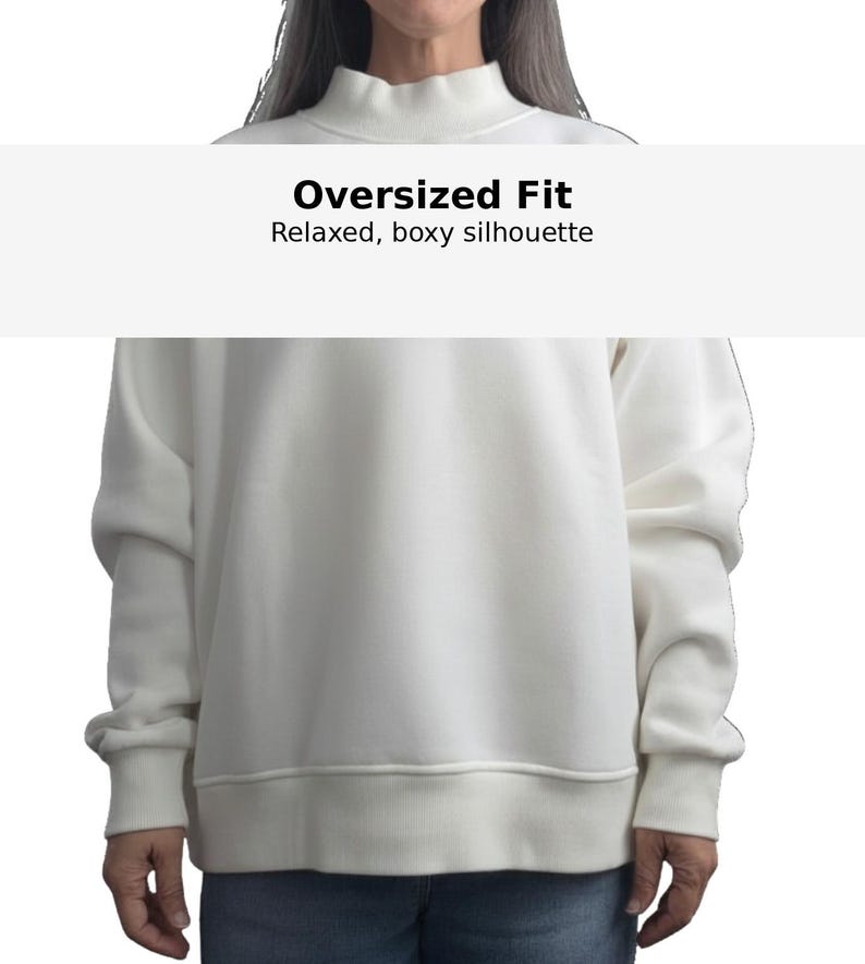 Buffalo New York Mockneck Sweatshirt | Women's Heavyweight Cotton Fleece Pullover | Oversized Fit bild 15