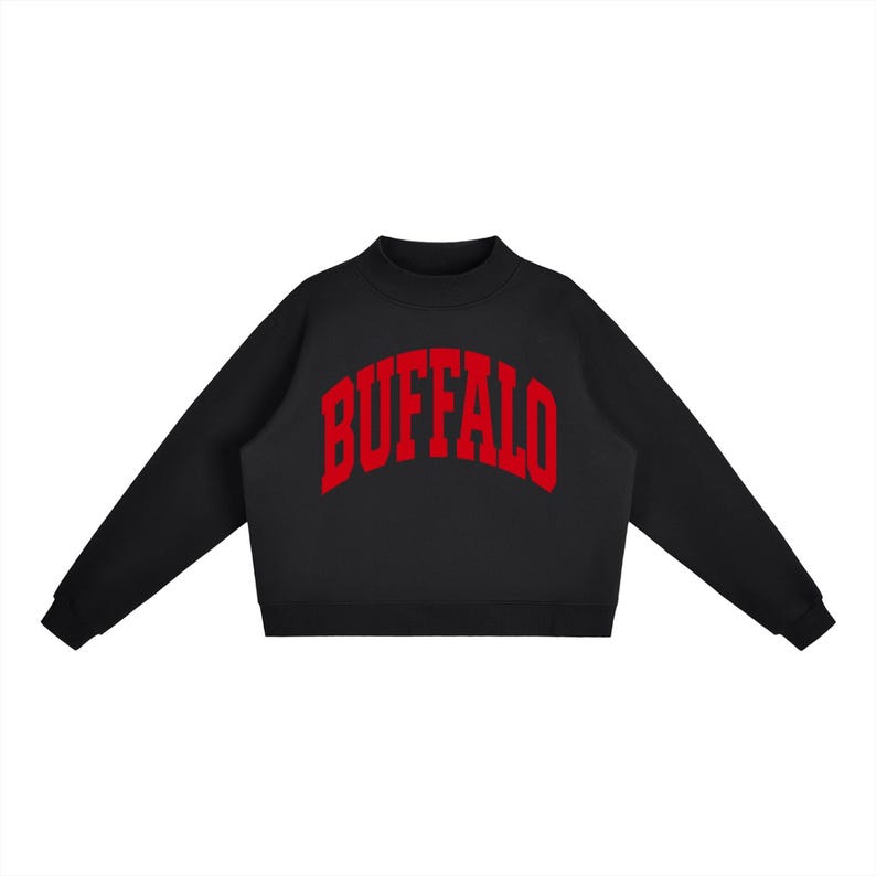Buffalo New York Mockneck Sweatshirt | Women's Heavyweight Cotton Fleece Pullover | Oversized Fit bild 7
