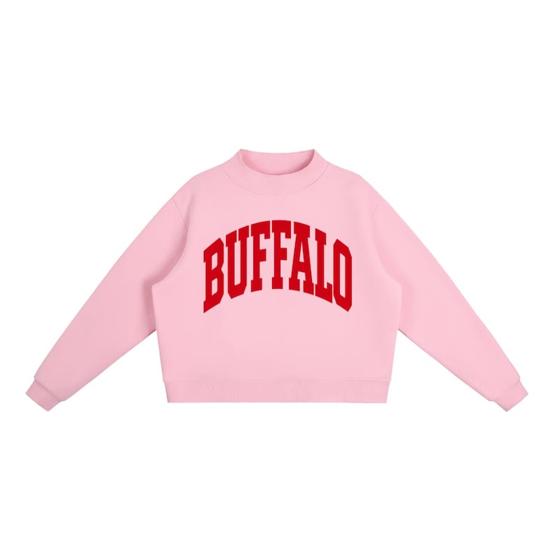 Buffalo New York Mockneck Sweatshirt | Women's Heavyweight Cotton Fleece Pullover | Oversized Fit bild 10