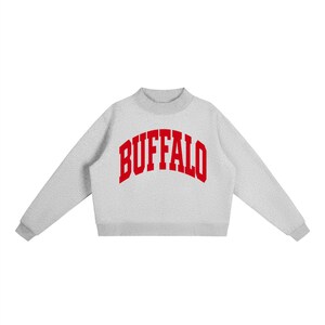 Buffalo New York Mockneck Sweatshirt | Women's Heavyweight Cotton Fleece Pullover | Oversized Fit bild 6