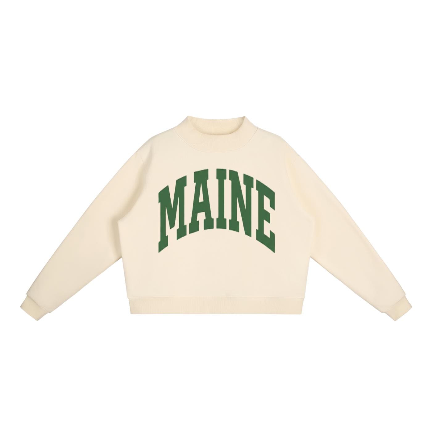 Maine Mockneck Sweatshirt Women's Heavyweight Oversized Fleece Pullover