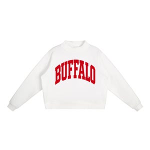 Buffalo New York Mockneck Sweatshirt | Women's Heavyweight Cotton Fleece Pullover | Oversized Fit bild 9