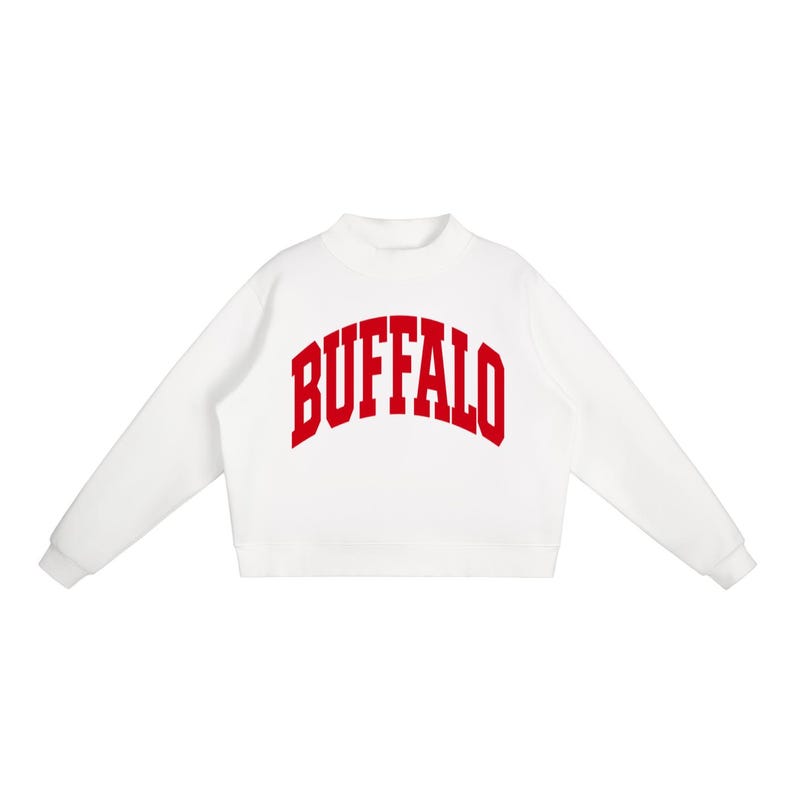 Buffalo New York Mockneck Sweatshirt | Women's Heavyweight Cotton Fleece Pullover | Oversized Fit bild 9