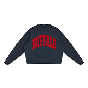 Buffalo New York Mockneck Sweatshirt | Women's Heavyweight Cotton Fleece Pullover | Oversized Fit bild 1