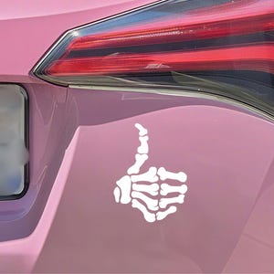 Skelethand duimen omhoog grappige auto vinyl sticker
