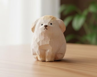 手彫りの木製犬の置物：バリ島の座り彫刻 - Etsy 日本