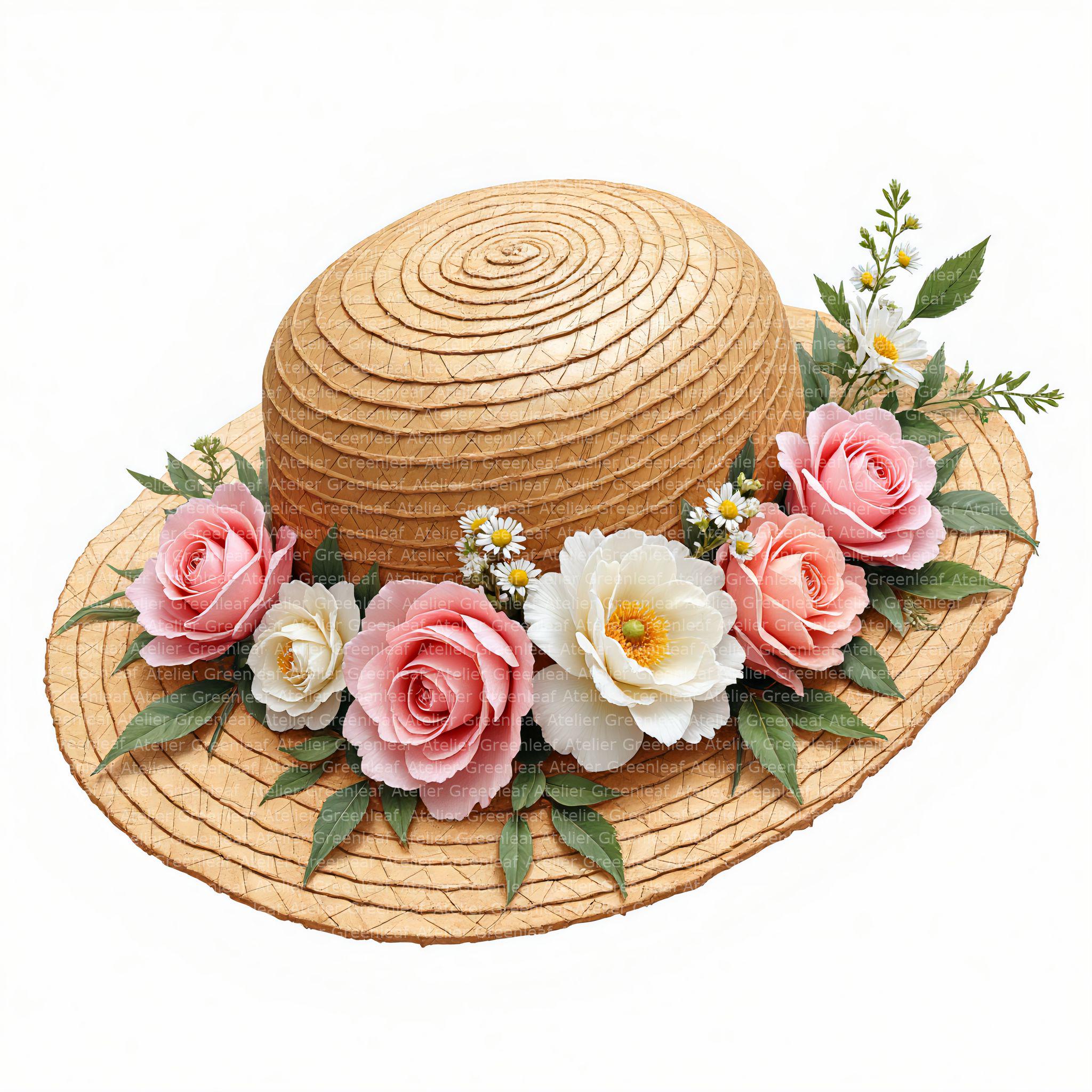 Floral Straw Hat - Etsy display picture 2
