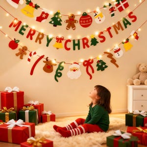 Christmas Banner, Honeycomb Ball Decor, Hanging Ornaments Set, Pull String Flag, Party Garland, Decorative Hangers for Xmas Decorations