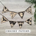 Whimsical Bunting Tapestry Crochet Pattern | Fantasy Medieval Decor product logo