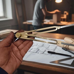 Divisor proporcional / Herramienta de dibujo y dibujo de latón / Escala de planos sólidos / Instrumento de navegación artística / Réplica coleccionable