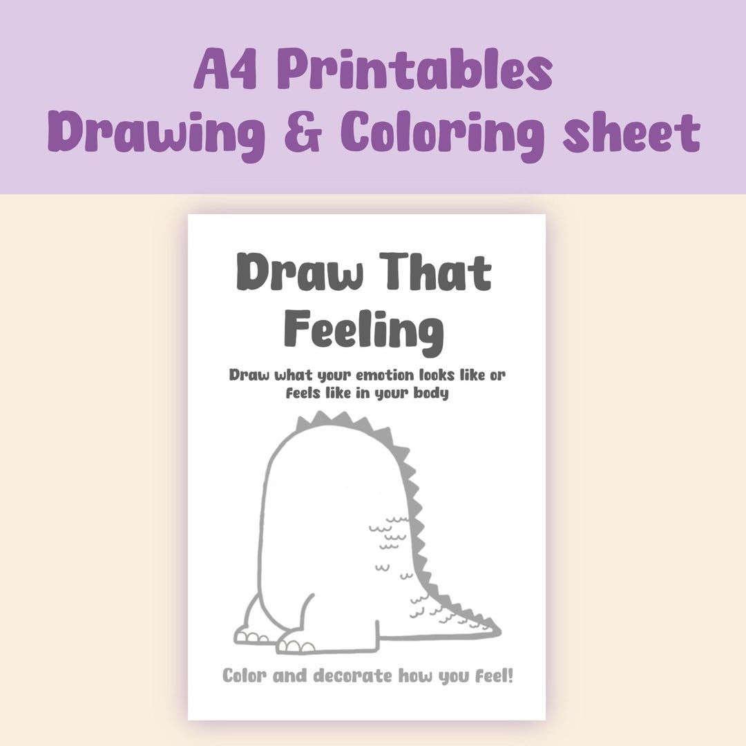 Draw That Feeling Worksheet | Kids Emotional Awareness Activity ...