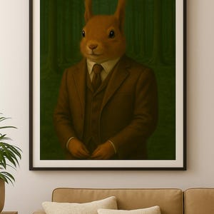 Premium Wooden Framed Red Squirrel Poster