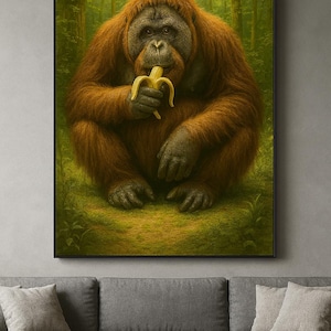 Premium Wooden Framed Orangutan Poster