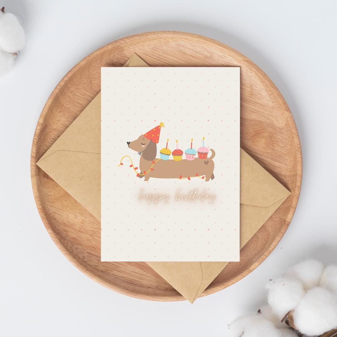 Happy Birthday Dachshund Printable Card Dachshund Happy Birthday Card ...