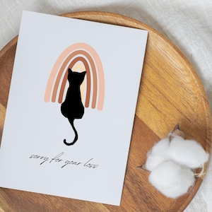 Loss Of Cat Card Pet Sympathy Card Cat Loss Card Sorry For Your Loss Loss Of Cat Card Printable For Your Loss Pet Loss Cards